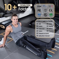 Masseur de jambes à compression d'air Bottes de récupération pieds jambes Pressothérapie Percussion