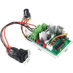 Ccm2 Opgewaardeerde Verstelbare Dc Motor Snelheid Pwm Controller 10V 12V 24V 30V Omkeerschakelaar 120W Regelaar