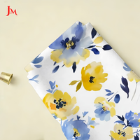 Tissu satiné en coton et élasthanne à motifs floraux, personnalisable, faible MOQ, impression numérique en rouleau pour la confection de vêtements