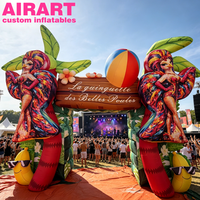 Arche gonflable publicitaire extérieure pour événements, motif animal, idéale pour fêtes estivales - Arche gonflable Flamant rose