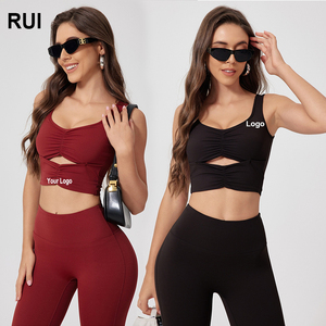 Top Deportivo RUIQUWIN OEM para Mujer, Estilo Yoga, Sin Costuras, Resistente a Impactos, Ajuste Delgado, Informal, para Entrenamiento - Product Image 1