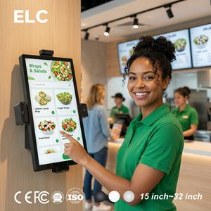 Kioscos de Pago de 27 Pulgadas para Montaje en Pared, Solución POS NFC QR para Comida Rápida, Kiosco de Pago con Carcasa Metálica para Montaje en Pared para Comida Rápida - Product Image 1
