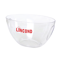 Seau à glace ovale en acrylique de haute qualité, 15L, style classique, pour camping et fêtes, avec logo personnalisé, fabriqué par Lincond Factory.