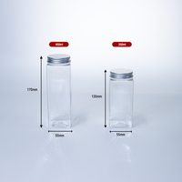 Récipient de stockage en plastique PET transparent Emballage de noix de bonbons Bouteille scellée avec couvercle