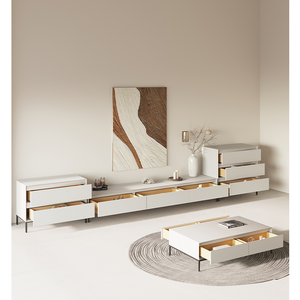 Mueble <span class=keywords><strong>de</strong></span> TV con Base <span class=keywords><strong>de</strong></span> Madera <span class=keywords><strong>de</strong></span> Nogal, Moderno y Ecológico, Extensible, para Sala <span class=keywords><strong>de</strong></span> Estar, Compatible con Televisores <span class=keywords><strong>de</strong></span> 65 Pulgadas en Adelante - Product Image 2