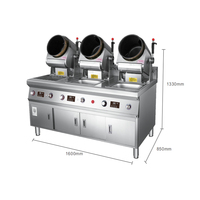 Robot Cuiseur de Luxe à Tambour Rotatif 110V pour Cuisson au Gaz, en Acier Inoxydable SUS 304, avec Fonction Minuterie, pour Riz Frit, Nouilles et Pâtes