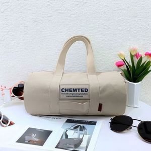 กระเป๋าเดินทางผ้าแคนวาส กระเป๋าเดินทางสุดสัปดาห์ กระเป๋าเดินทางค้างคืน กระเป๋าสะพายกีฬา กระเป๋าเดินทางกลางแจ้งสำหรับผู้หญิง กระเป๋าผ้าฝ้ายแบบกำหนดเอง - Product Image 2