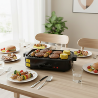 Gril électrique sans fumée pour intérieur, barbecue de table, gril de table sans fumée pour intérieur