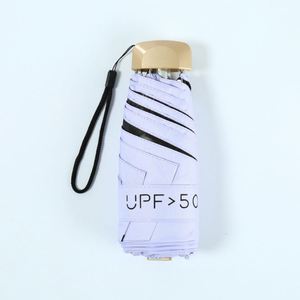Parapluie de luxe UPF50+ 6K, léger et pliable en 5 sections, pour femme, anti-UV, mini parapluie de poche pour la pluie - Product Image 1
