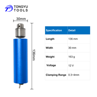 Mini perceuse électrique 12V 0,3-4 mm Mandrin à clé Outil rotatif portable à main avec alimentation à vitesse variable pour la gravure de bricolage