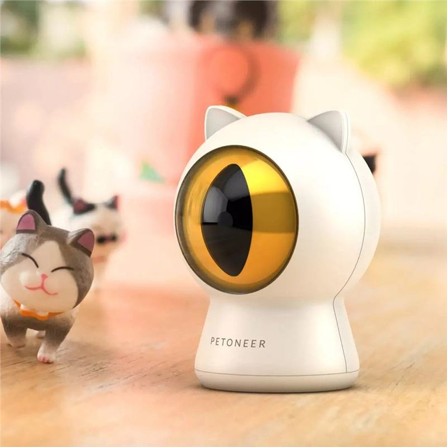 Automatic Rotating Plastic Cat Laser Toy with Remote Control USB Charging Design for 24-Hour Pet Entertainment Boredom Relief