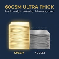 Lingettes humides nettoyantes pour chiens OEM, texture perlée épaisse 50 g/m², scellage intérieur en aluminium, durée de conservation 18 mois, paquet en vrac prêt à la vente, 80 lingettes