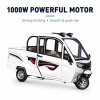 Tricycle Électrique Entièrement Fermé 2026, 3 Roues, 1000W, 60V58A, 4 Places, Cabine Familiale, Vente Directe Usine
