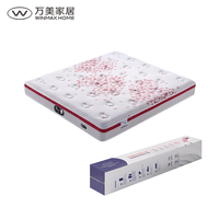 Matelas à ressorts ensachés de luxe léger pour la maison, taille King/Queen, housse en coton écologique, enroulé dans une boîte, usage hôtelier BN
