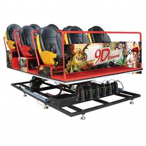 Plateforme de jeu vidéo d'attraction spatiale 9D VR avec 6 sièges, simulateur de marche dans l'espace à réalité virtuelle électrique - Product Image 4