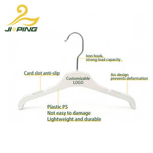 Оптовые белые пластиковые вешалки с возможностью индивидуализации |   Прочный железный крючок для демонстрации товаров в розничной торговле и организации дома, вешалка для детской одежды - Product Image 3