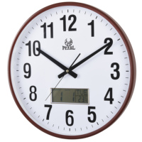 Jam dinding Digital 18 inci, dinding Digital sederhana LCD dengan kalender suhu, Azan sunyi Non-Tick untuk dekorasi rumah doa kustom
