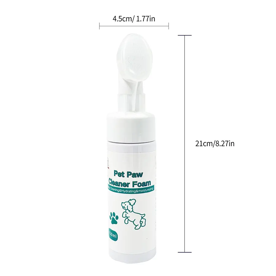 Nieuw Binnen Natura Waterloze Schuim Paw Cleaner Voor Huisdieren Voet Private Label Cleaner Borstel Scrubber Paw Dry Shampoo Cleanser