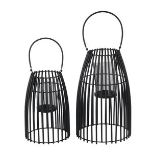 Lanternes en métal suspendues Lanterne en fer noir pour hôtels, restaurants et maisons Lanternes sur mesure - Product Image 3