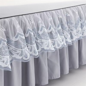 Stile europeo e americano tinta unita principessa pizzo gonna tre pezzi Set lenzuola 100% poliestere - Product Image 4
