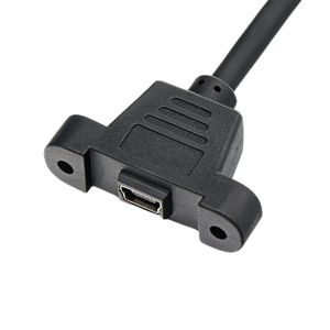 <b>Mini</b> <b>Usb</b> Male <b>To</b> Female Extension Cable With Screw Holes T Type Data Connector - Product Image 1