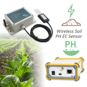 Sistema Inalámbrico de Sensor de PH y EC del Suelo para Riego Agrícola con Antena RF y Puerto de Red - Product Image 1