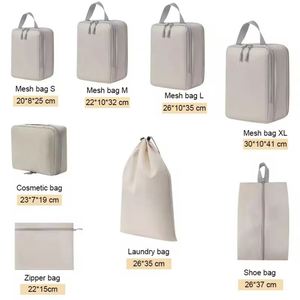 Lot de 8 sacs de rangement de voyage légers et compressibles pour bagages, vente en gros d'usine, incluant des cubes de rangement pour linge et chaussures - Product Image 2