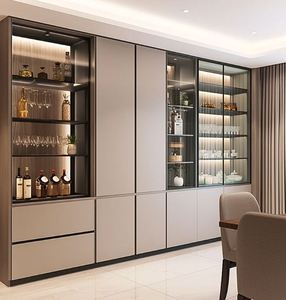 ตู้เสื้อผ้าห้องนั่งเล่นดีไซน์เรียบง่ายทันสมัยจากโรงงานจีน พร้อมแผงไม้ปรับระดับความสูงได้ - Product Image 5