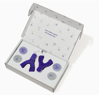 Boîte en carton ondulé rectangulaire pliable de haute qualité et robuste pour l'emballage d'aligneurs orthodontiques de laboratoire dentaire avec paillettes