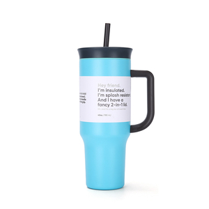 Botella de Agua Aislada de Acero Inoxidable Owal Freesip con Pajita para Deportes, Viajes, Escuela, Libre de BPA, 32 oz, Playa, Hogar - Product Image 3