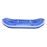 Radeau gonflable en PVC bleu foncé de 3,95 m (13 pieds) pour 8 personnes, résistant à l'usure et aux UV, certifié CE, épaisseur 1,8 mm, pour la dérive