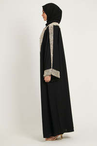 Abaya Formal de Manga Campana para Mujer, con Cristales Elegantes y de Lujo, Personalizada por LEDUO - Product Image 3