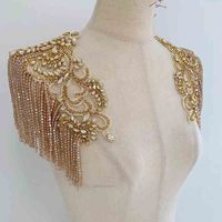 Motif Kristal Emas Modis Berbentuk Bunga 3D dengan Rhinestone, Bebas Nikel, Flatback untuk Dijahit pada Pakaian, Tas, Hadiah Pesta, Dekorasi Gaun.