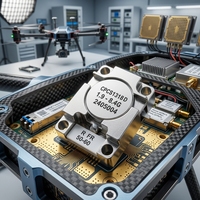 X-Band Microstrip Microwave Circulator 7.9-8.4GHz High Isolation Low Loss Drop-In Design 8GHz RF Isolator for Radar Systems