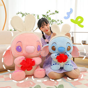 Peluche Cosido con Flores - Muñeco Grande de <span class=keywords><strong>Lilo</strong></span> y Stitch, Lindo Compañero para Abrazar y Almohada - Product Image 2