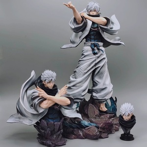 Figurine Manga de grande taille 36 cm, Jujutsu Kaisen Gojo Satoru, trois têtes interchangeables, figurine PVC, jouets d'anime - Product Image 6