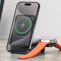 Chargeur sans fil magnétique MPP pliable certifié 25 W, station de charge pour téléphone, écouteurs, montre connectée