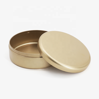 Biscuits au thé avec logo personnalisé Bonbons en métal sucré Bocaux cadeaux Boîte ronde plate de qualité alimentaire Emballage en boîte en fer blanc
