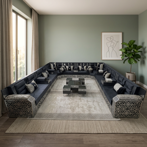 Conjunto de Sala de Estar Tradicional Árabe Majlis |   Tela Plegable Extensible Modular |   Personalizable |   Envío Gratuito a Todo el Mundo | - Product Image 3