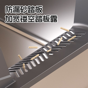 Stainless Steel Top Loading Cat <b>Litter</b> <b>Box</b> With Raised Guardrail Extra <b>Large</b> Size Closed Type For Kitten - Product Image 4