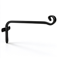 Support mural métallique élégant et courbé, thermolaqué, antirouille, 40/45 cm, pour jardin, patio, balcon, véranda, cour, café, fleuriste, robuste, OEM ODM