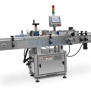 Automatic Sticker Labelling Machine For Round Bottle Automatic Can Labeler Adhesive Bottle Applicator Label Machine