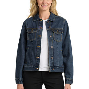 Veste en jean courte vintage avec panneau arrière brodé et coupe décontractée, sélectionnée pour les femmes, style bohème et urbain, vêtements d'extérieur - Product Image 2