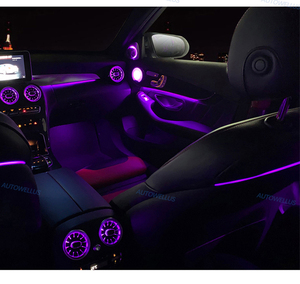 Luce Ambientale Autowellus 3/64 Colori per <span class=keywords><strong>Mercedes</strong></span>-Benz Classe C/<span class=keywords><strong>GLC</strong></span> <span class=keywords><strong>Coupé</strong></span> W205 C43 C63 X253, Illuminazione Decorativa LED per Bocchette e Altoparlanti - Product Image 6