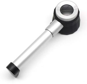 20X Loupe LED de poche en verre optique <span class=keywords><strong>X20</strong></span> Loupe à bijoux <span class=keywords><strong>Miroir</strong></span> <span class=keywords><strong>grossissant</strong></span> avec échelle de lumière et mallette de rangement - Product Image 1