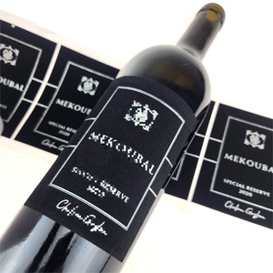 Custom Flocking Printing Private Wine Bottle Label Sticker Strong Adhesive Coating Homemade Wine Label <b>Wrapping</b> <b>Paper</b> - Product Image 1
