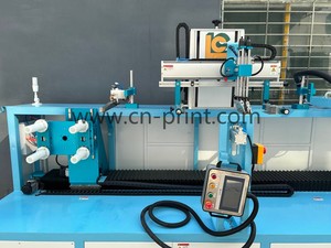 New 2-trạm đa-màu lụa Màn hình máy in PLC kiểm soát tự động UV chữa hệ thống xô máy in cho nhựa - Product Image 4