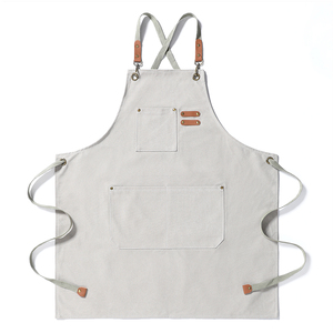 Vente en gros Tabliers de chef en toile <span class=keywords><strong>Tablier</strong></span> de barista durable <span class=keywords><strong>personnalisé</strong></span> <span class=keywords><strong>Tablier</strong></span> de cuisine en toile de <span class=keywords><strong>boulangerie</strong></span> avec poches pour salon de beauté Café - Product Image 5