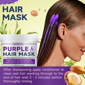 <span class=keywords><strong>Mascarilla</strong></span> capilar púrpura orgánica de 250ml, colágeno con aceite de argán, romero, <span class=keywords><strong>cabello</strong></span> plateado o rubio seco, sin amarillo, fortalece la raíz del <span class=keywords><strong>cabello</strong></span> - Product Image 5
