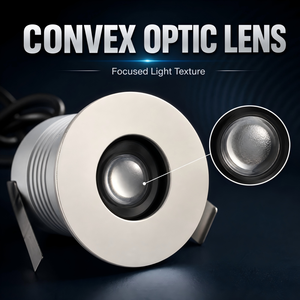Projecteur LED RGB à lentille convexe IP67, faisceau focalisé 3W Bridgelux COB, encastré extérieur pour allée, patio et sol - Product Image 1